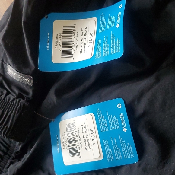 NWT Columbia Omni-shade Sandy River Black Active Shorts 1 Of 2 - Picture 6 of 6